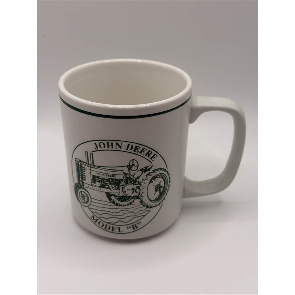 John Deere Mug Cup Coffee Tea Model 'B'  Tractor Farmer History Embossed Matte